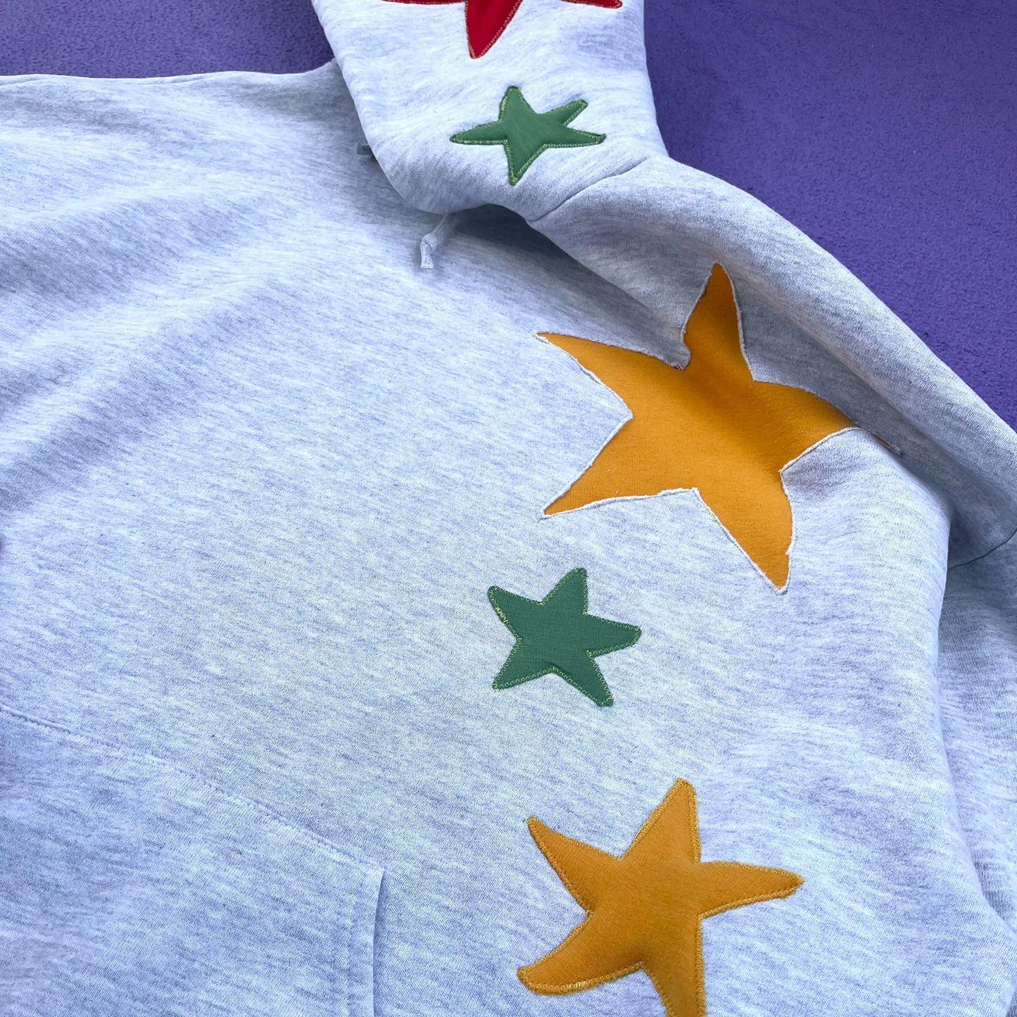 Falling Stars Up-cycled Sweatshirt (Adult Size)