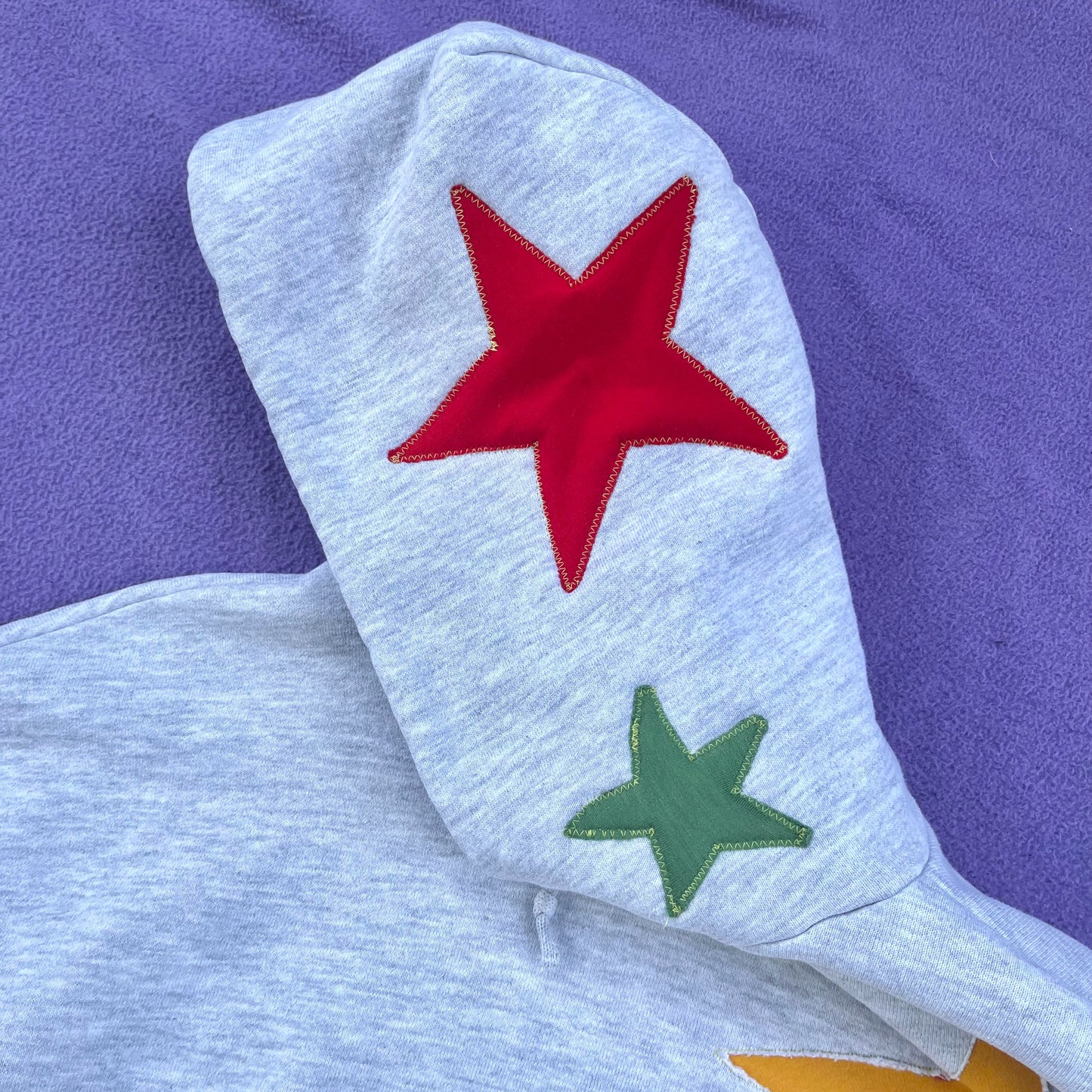 Falling Stars Up-cycled Sweatshirt (Adult Size)