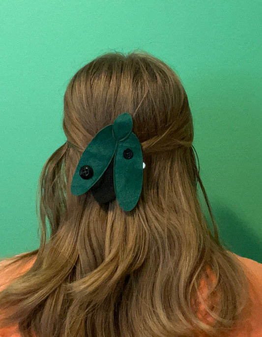 Green Beetle Hair Clip